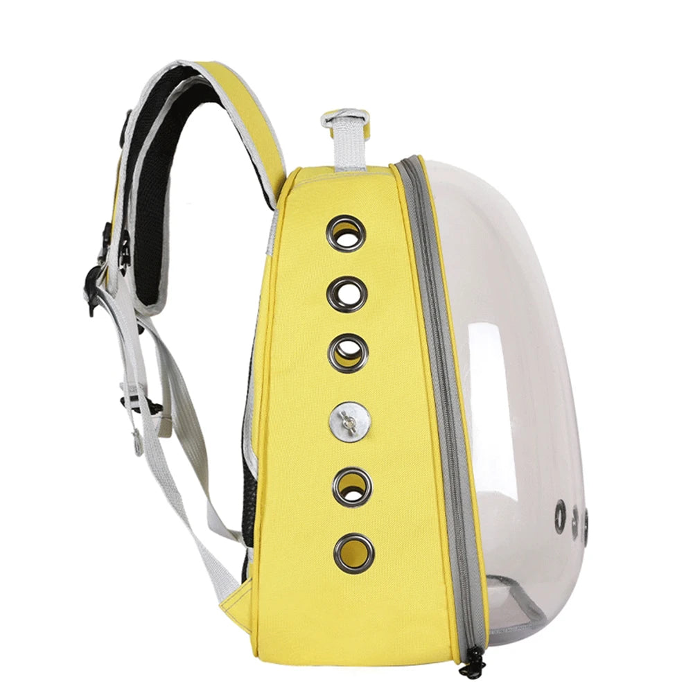 Pet Bird Carrier Backpack – Clear with Perch for Small Birds