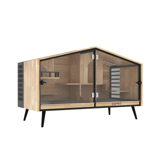 Transparent Wooden Pet Villa Cage for Rabbits and Small Pets