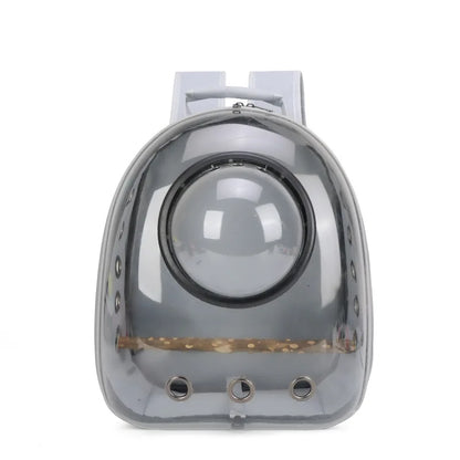 Pet Bird Carrier Backpack – Clear with Perch for Small Birds