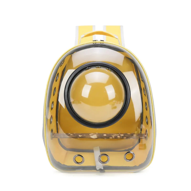 Pet Bird Carrier Backpack – Clear with Perch for Small Birds