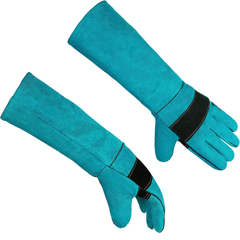 Long Anti-Bite Pet Gloves – Safe for Dogs, Cats & Reptiles